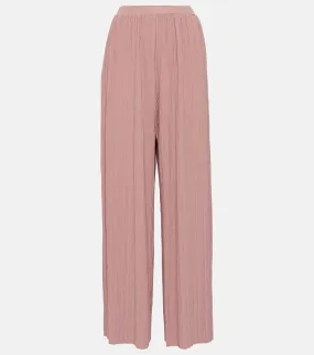 Alfonsa wide-leg trousers in MAX MARA jersey, pink