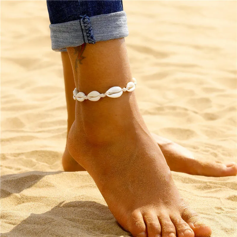 Beach Shell Adjustable Anklet Bracelet