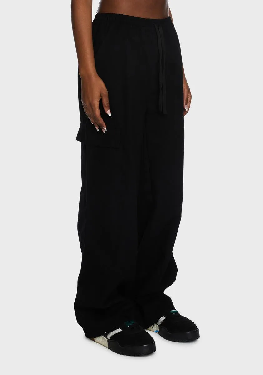 Black Geona Wide Leg Trousers