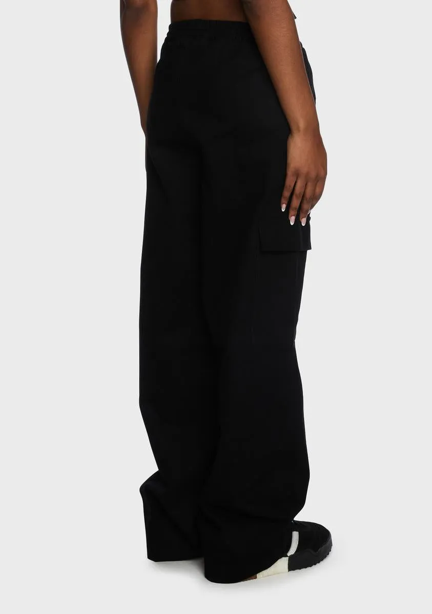 Black Geona Wide Leg Trousers