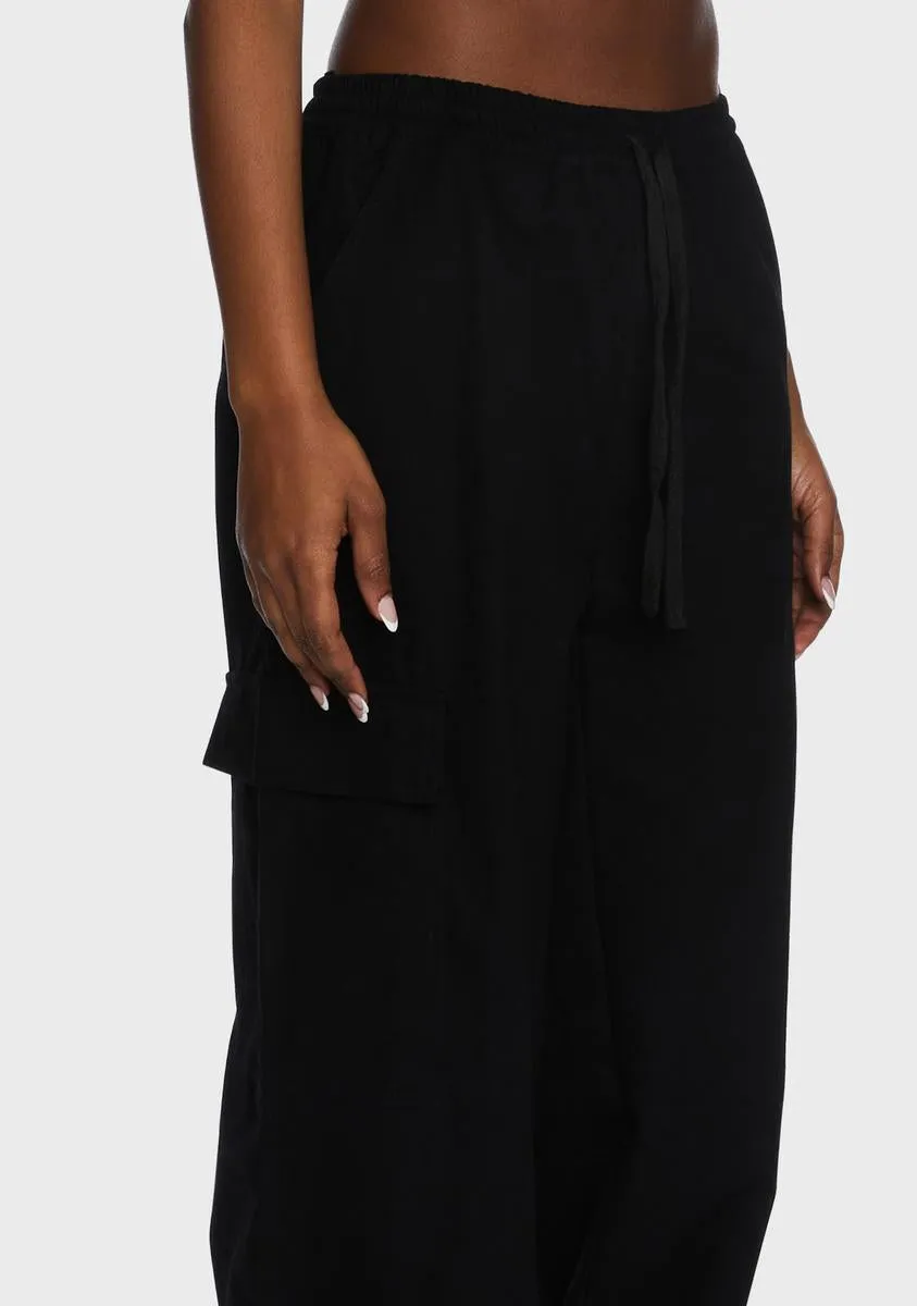 Black Geona Wide Leg Trousers