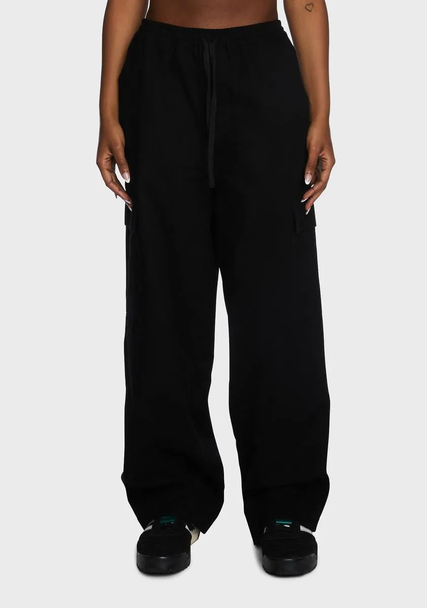 Black Geona Wide Leg Trousers