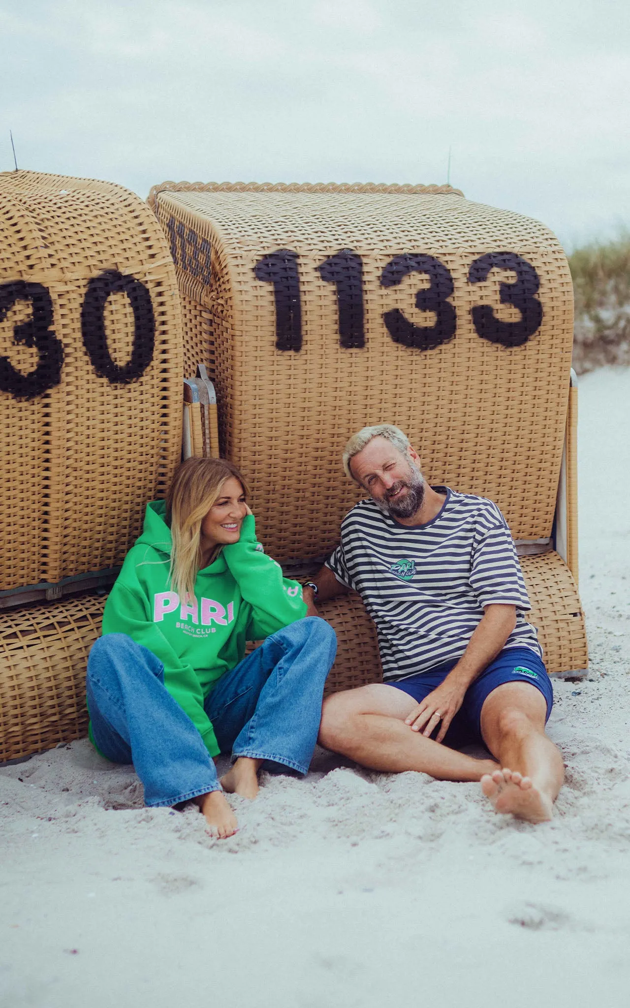 BLUE STRIPED BEACH CLUB T-SHIRT