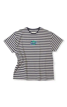 BLUE STRIPED BEACH CLUB T-SHIRT