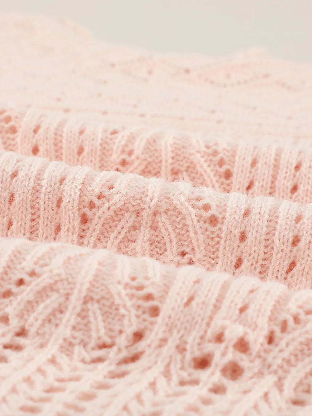 Blush Pink Relaxed Fit Knit Pullover