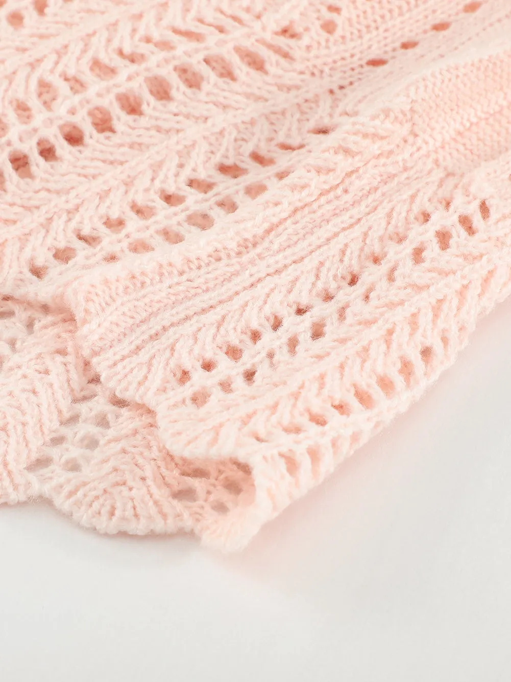 Blush Pink Relaxed Fit Knit Pullover