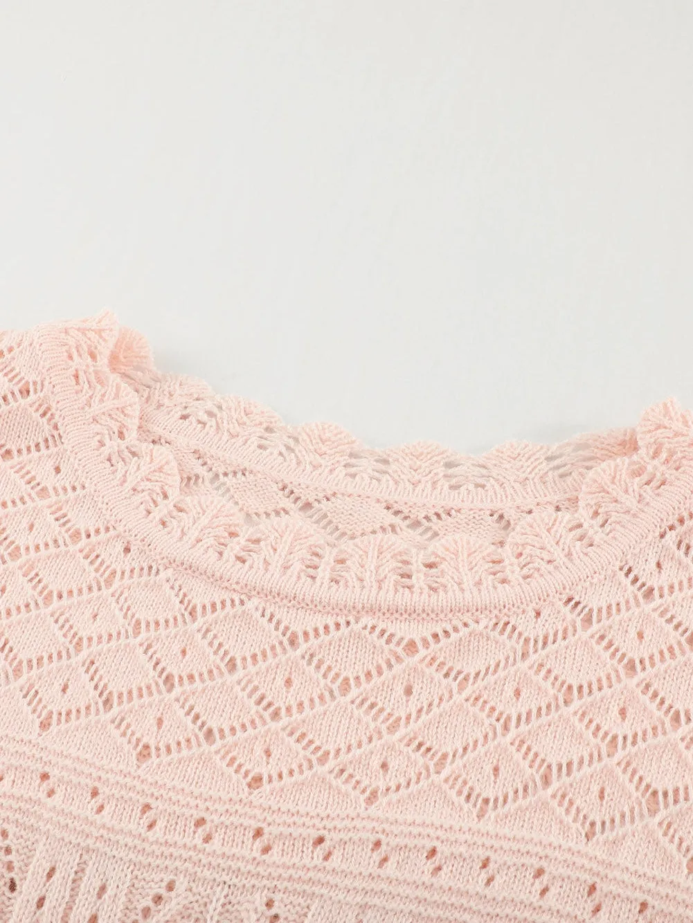 Blush Pink Relaxed Fit Knit Pullover