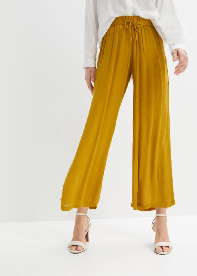 Bodyflirt Petite Wide Leg Pants, Yellow