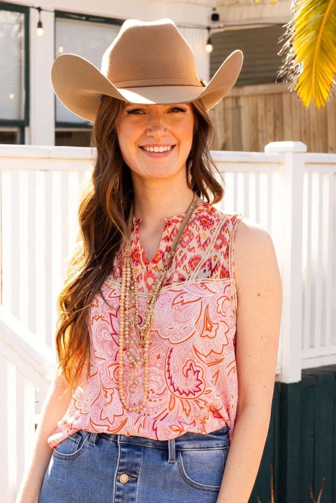 Boho Breeze Blouse, Pink