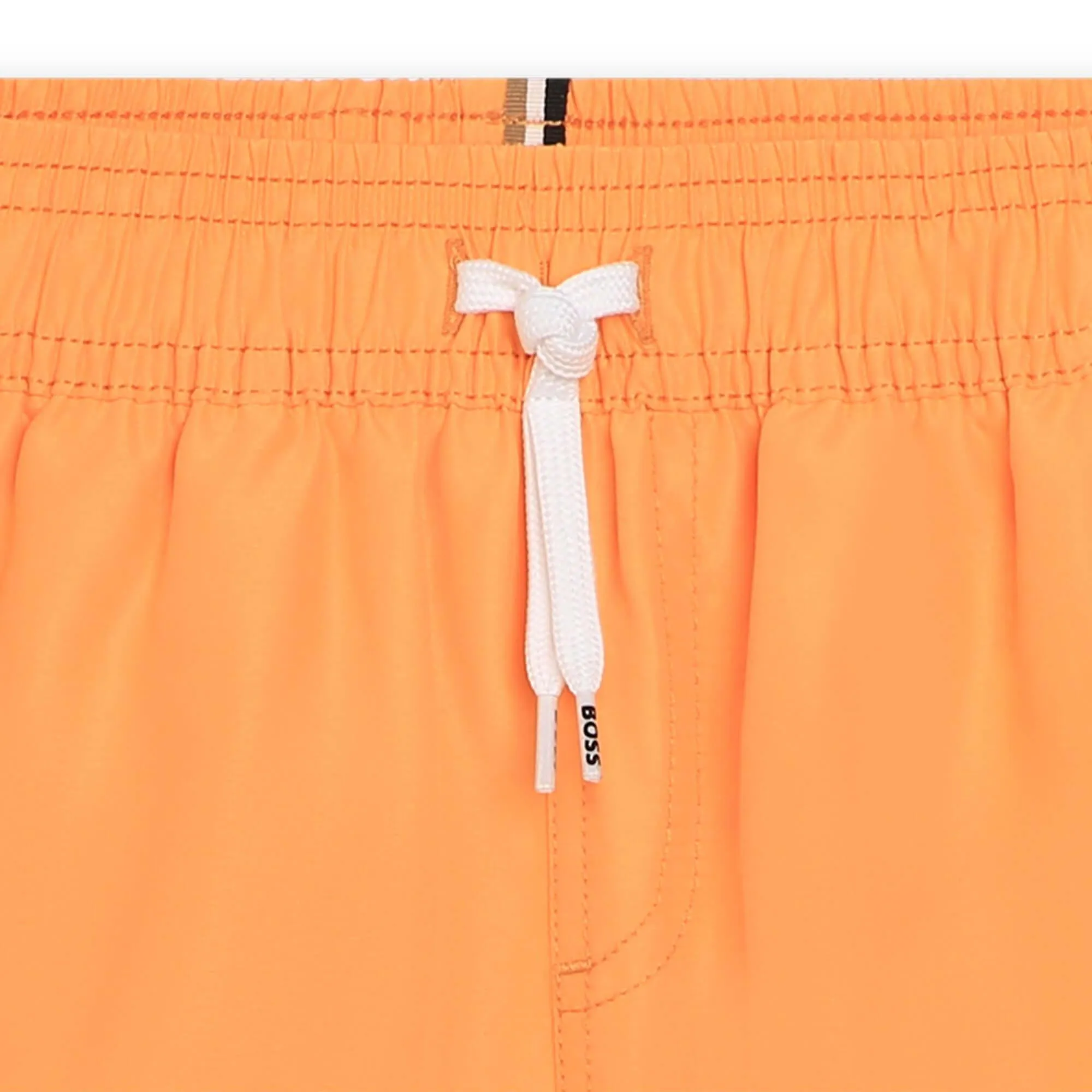 Boys Orange Logo Swimming Shorts