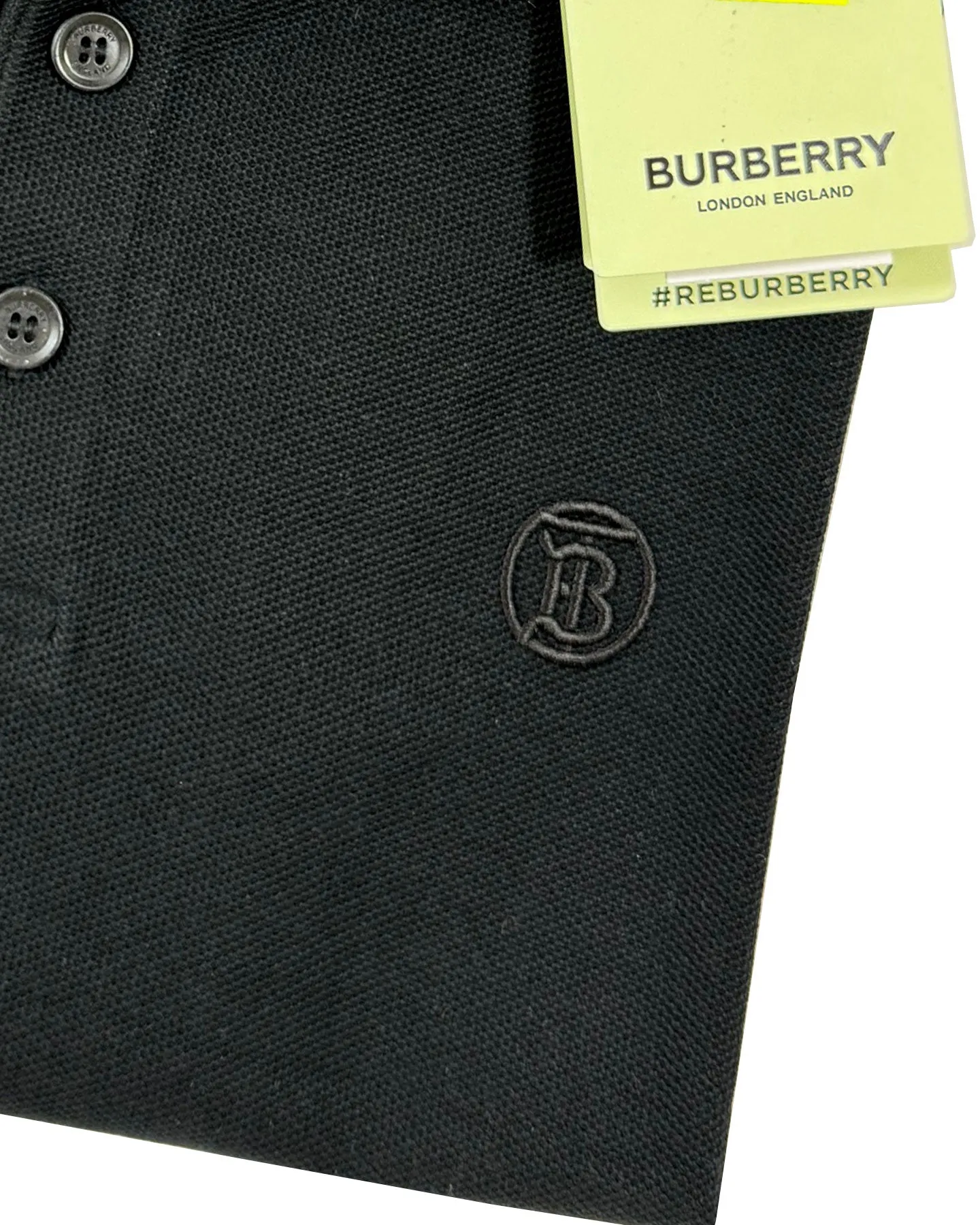 Burberry Men Polo Shirt Eddie Black L SALE