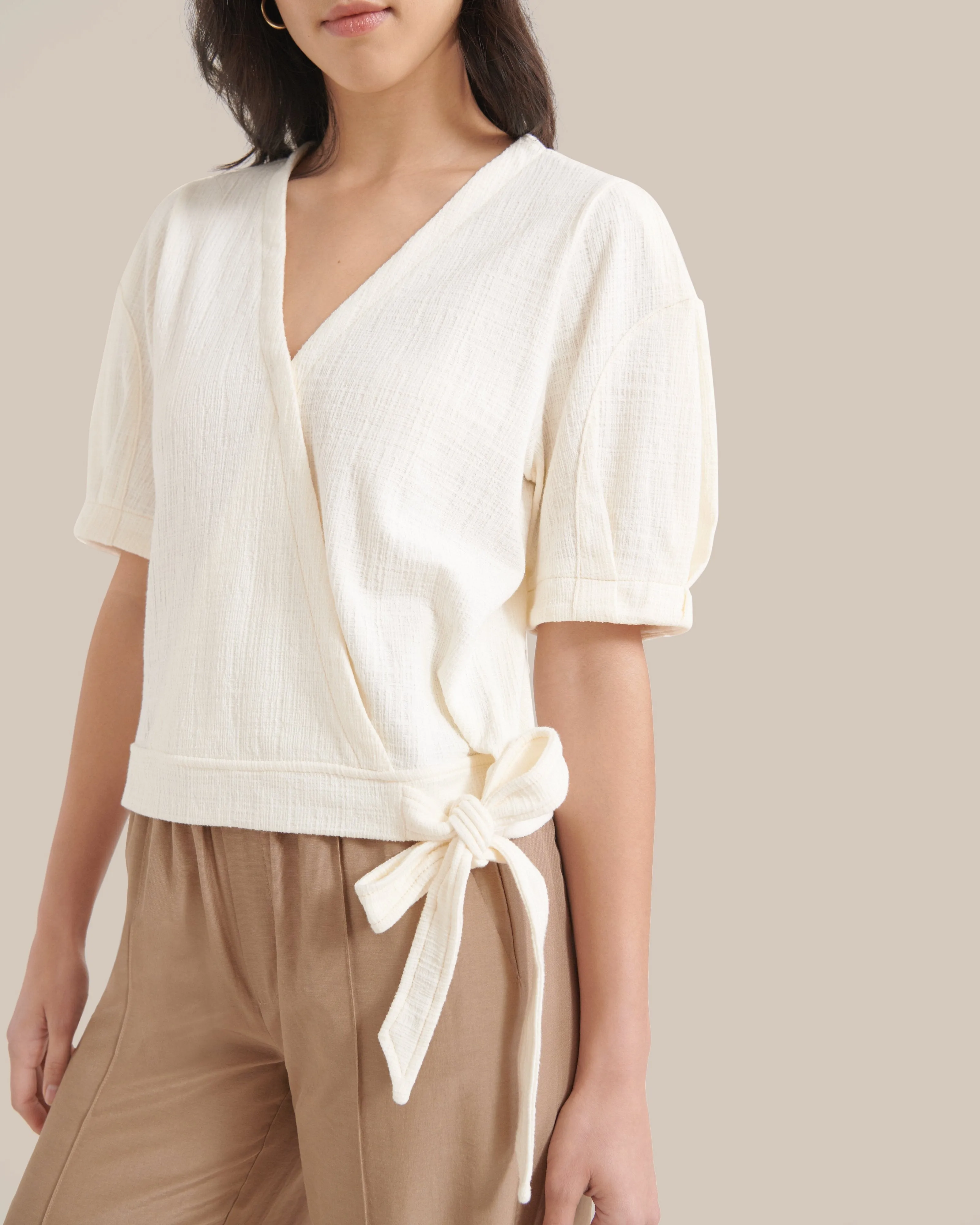 Cassie V-Neck Wrap Blouse