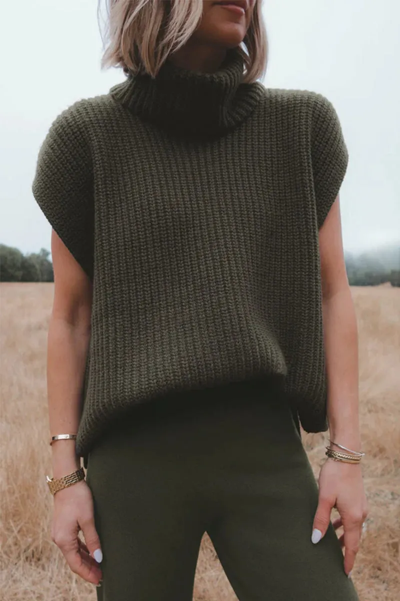 Casual Solid Color Turtleneck Sweaters(3 Colors)