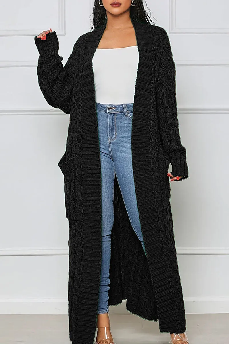 Casual Solid Patchwork Outerwear