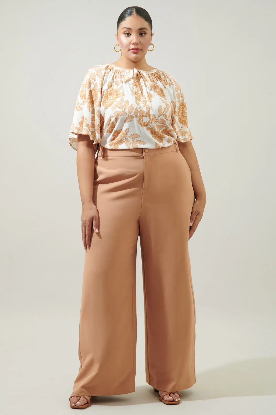 Chelsea Belted Wide Leg Trousers Curve