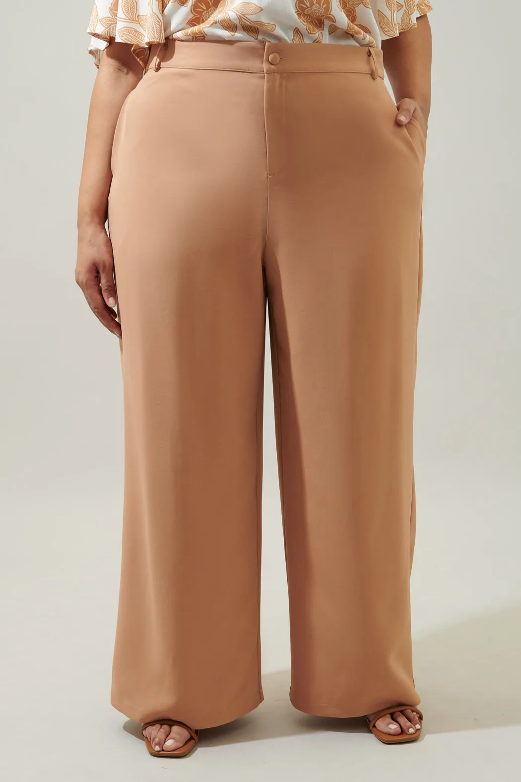 Chelsea Belted Wide Leg Trousers Curve