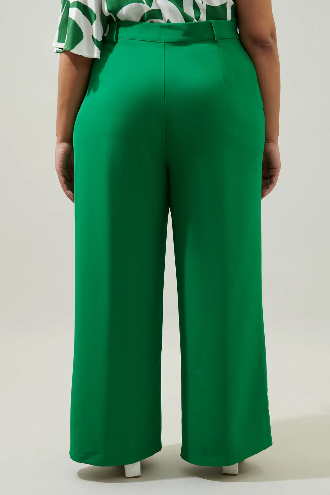 Chelsea Belted Wide Leg Trousers Curve