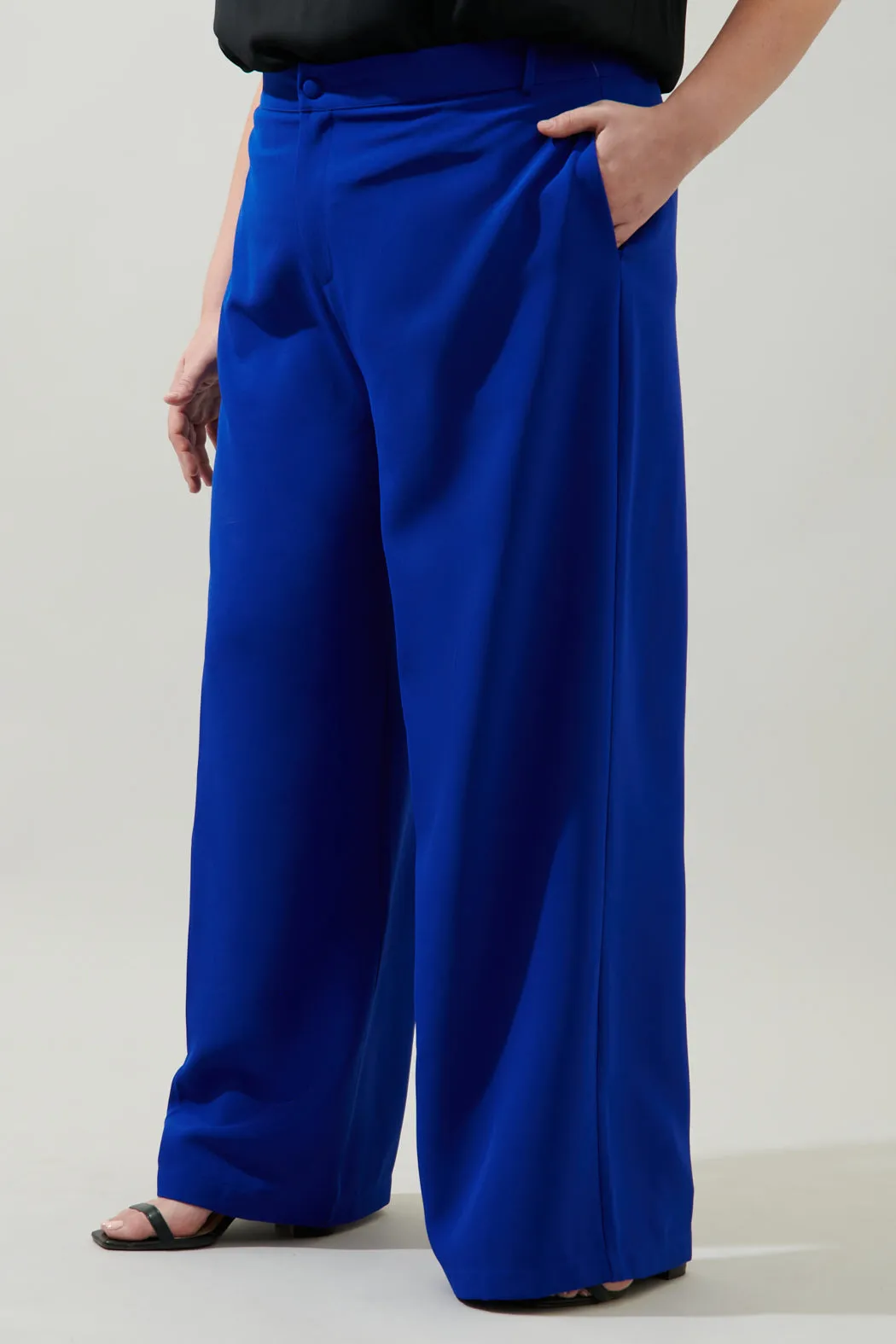 Chelsea Belted Wide Leg Trousers Curve