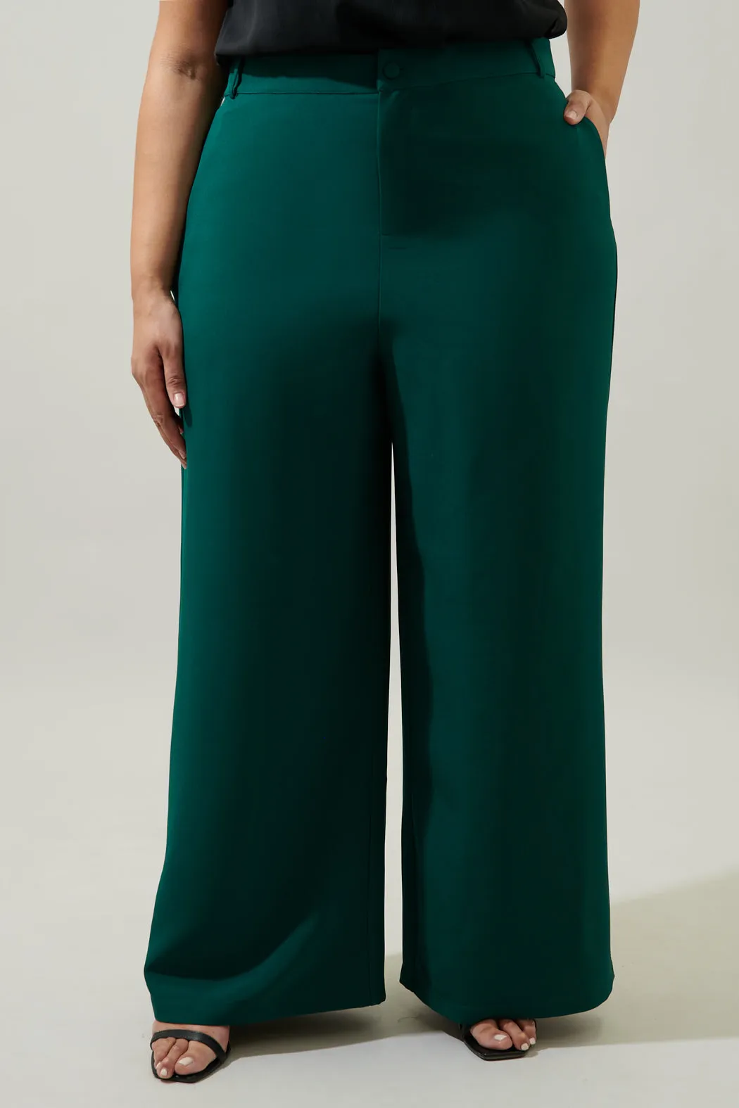 Chelsea Belted Wide Leg Trousers Curve