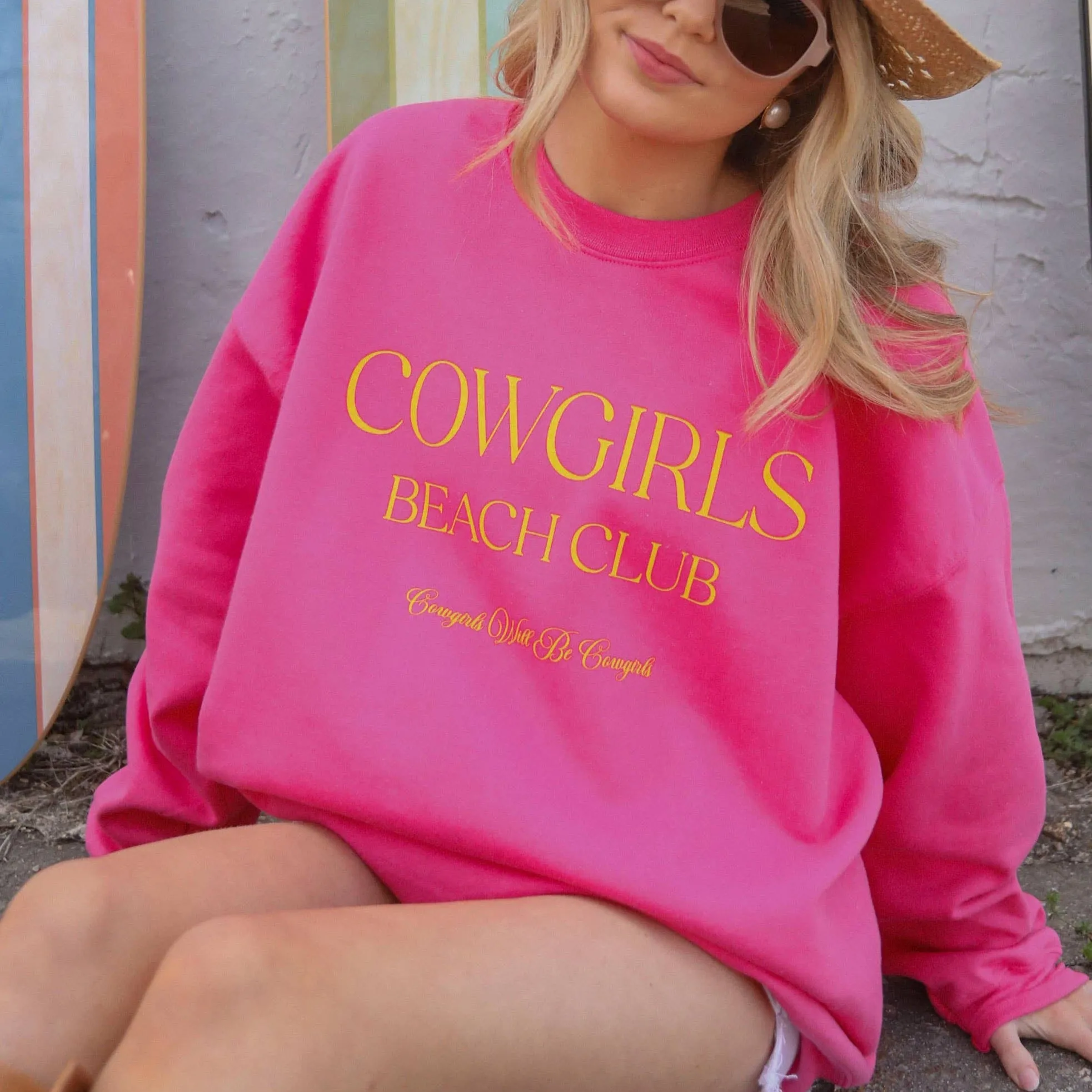 Cowgirls Beach Club Sweatshirt Gift for Coastal Cowgirls