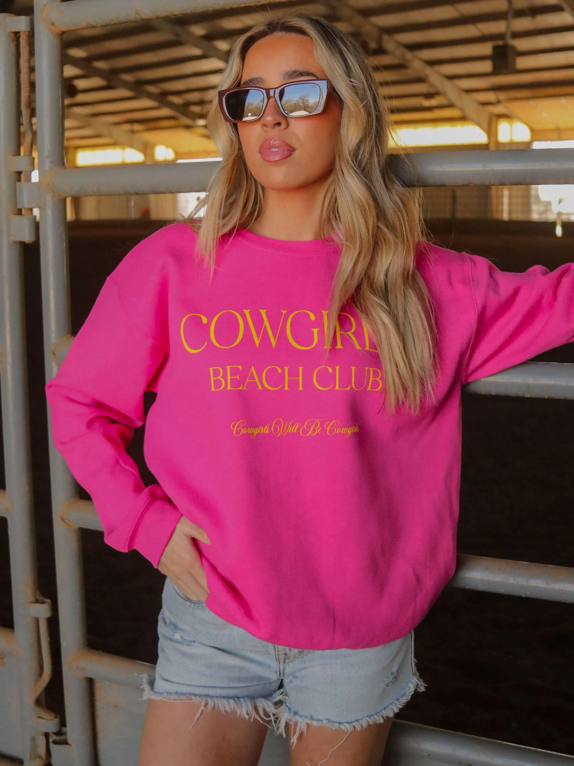 Cowgirls Beach Club Sweatshirt Gift for Coastal Cowgirls