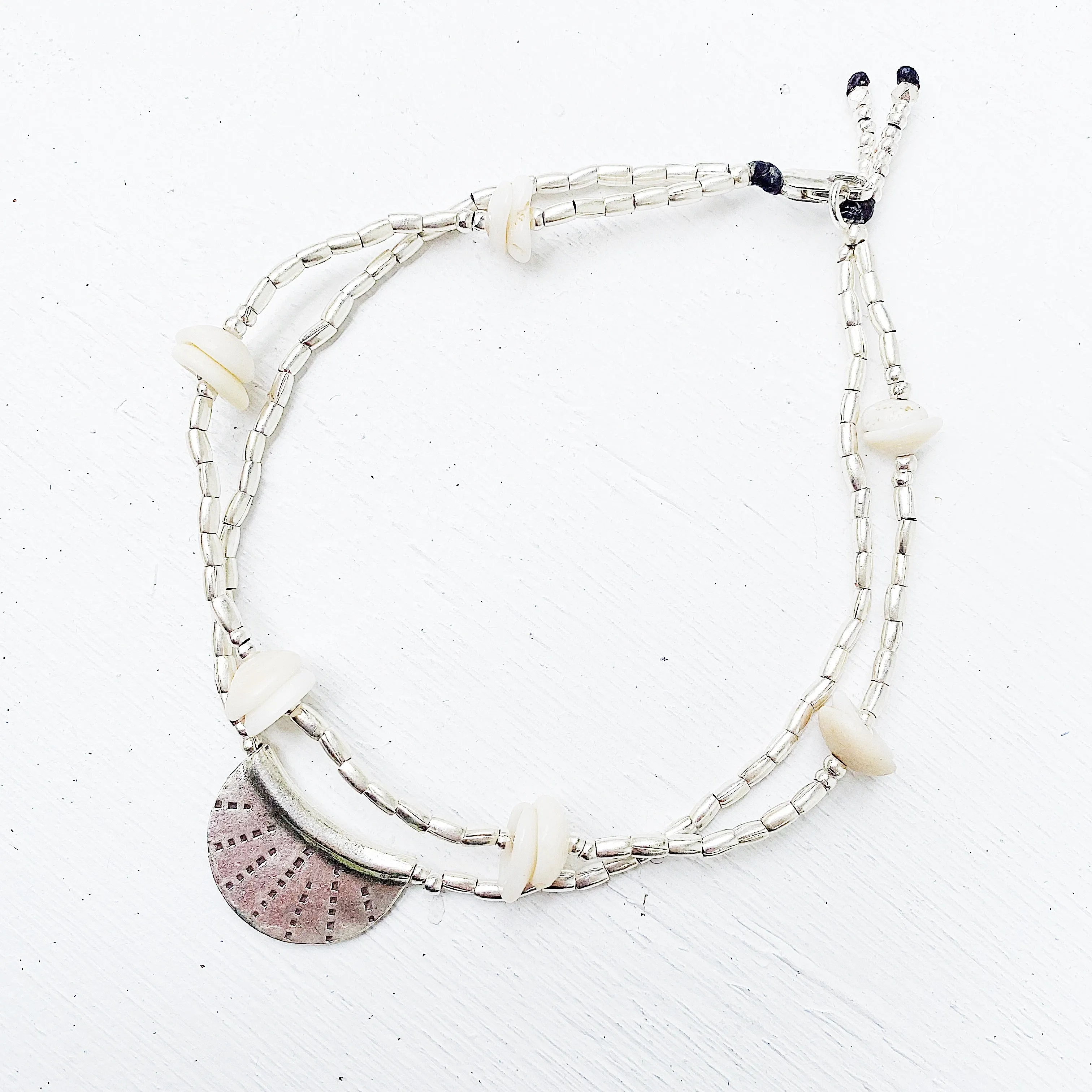 CRESCENT MOON PUKA SHELL ANKLET