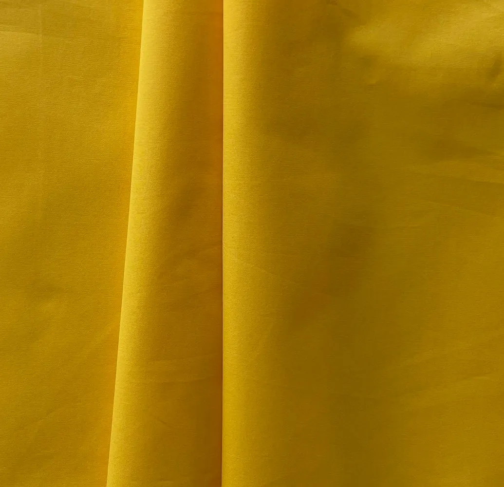 Designer Cadmium Yellow Cotton Poplin (Made in Italy)