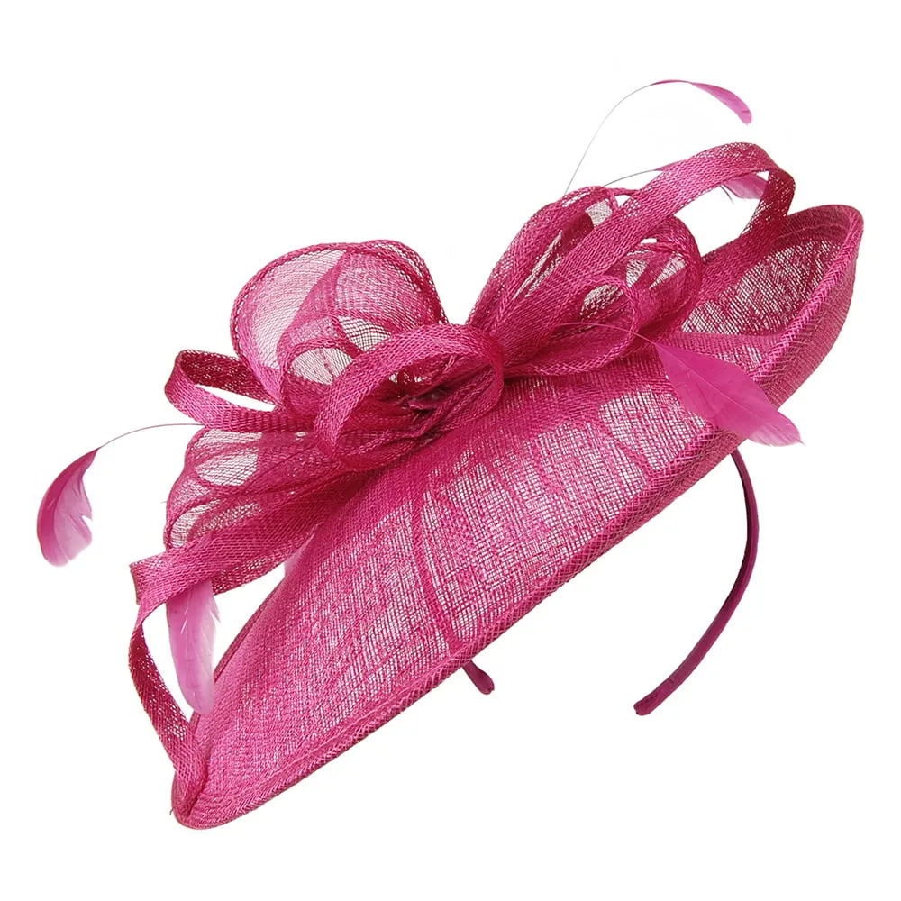 Failsworth Hats Caitlyn Disc Fascinator - Berry