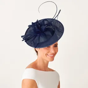 Failsworth Hats Constance Disc Fascinator - Navy Blue