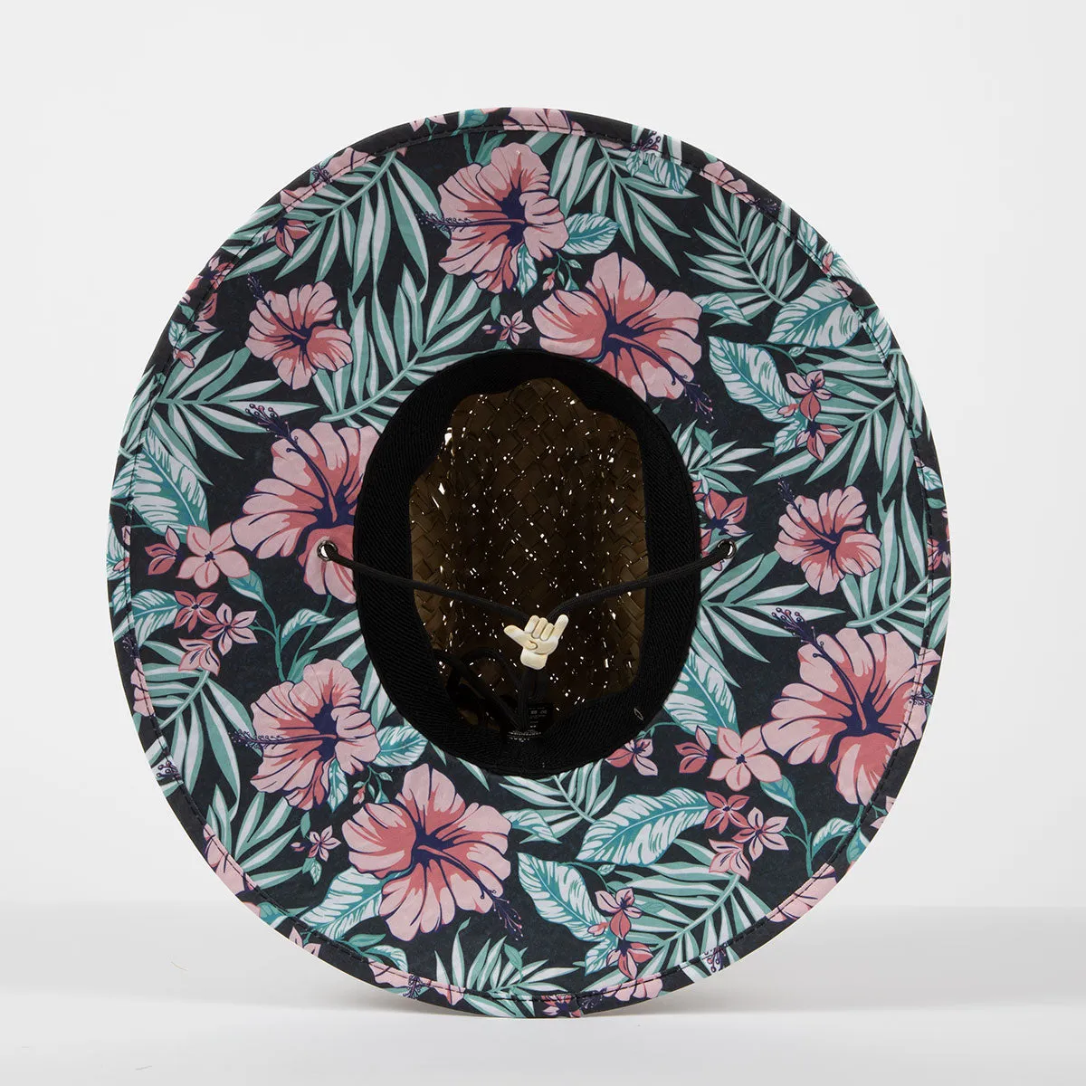 Frangipani Lightweight adjustable drawstring straw hat