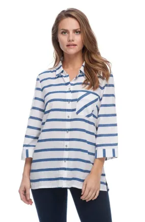 French Dressing Jeans (FDJ)  Nautical Stripe Blouse