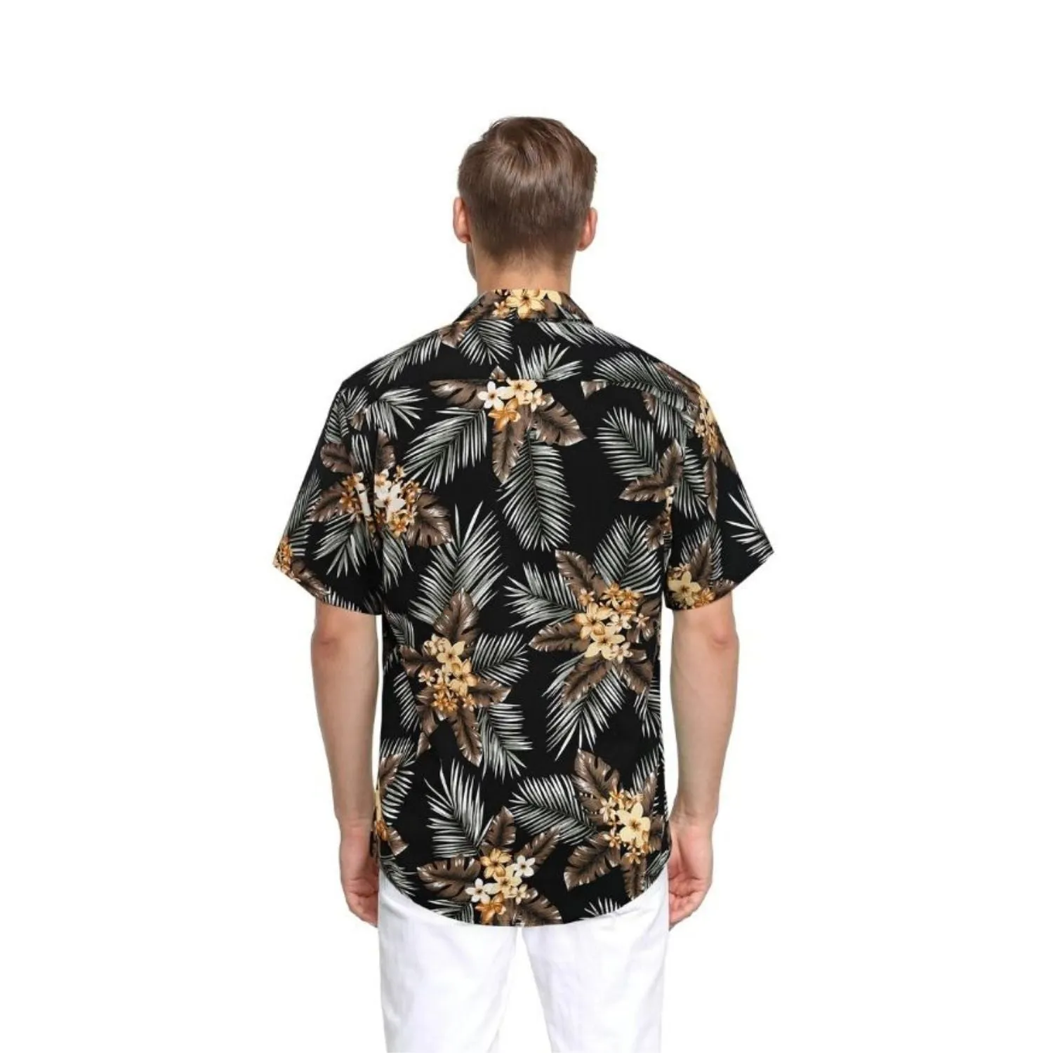 Funky Hawaiian Shirts with Pocket - BLACK-2