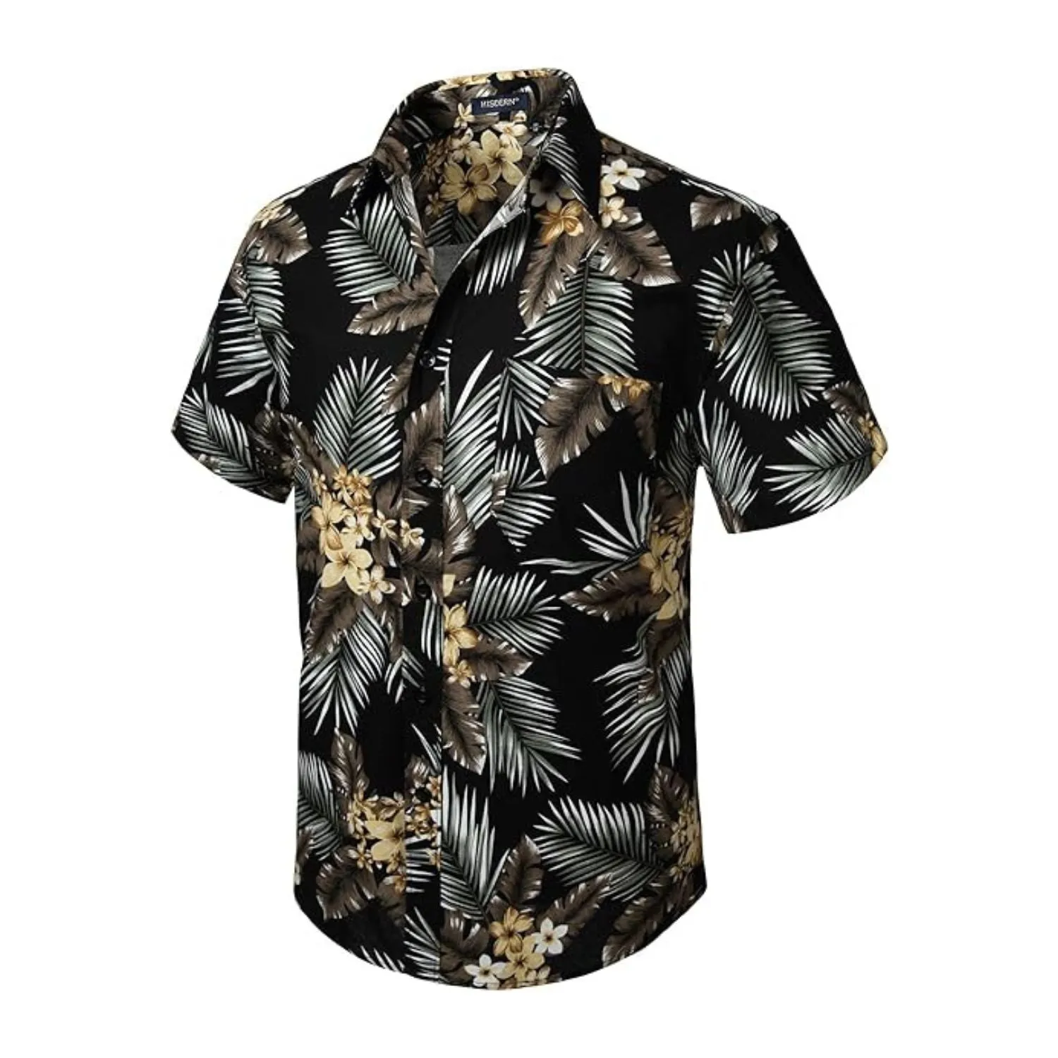 Funky Hawaiian Shirts with Pocket - BLACK-2