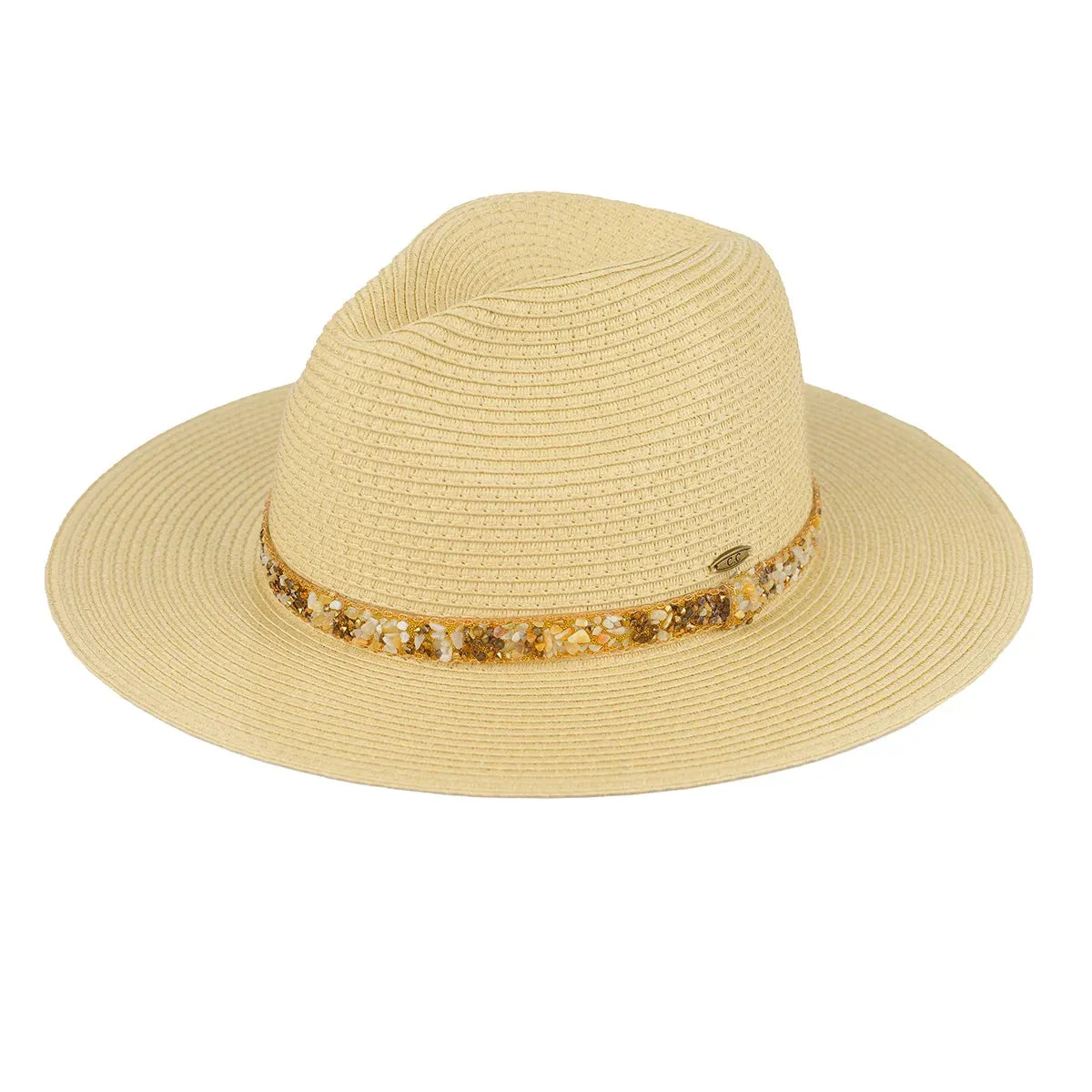 Gem Stone Straw Panama Hat