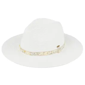 Gem Stone Straw Panama Hat