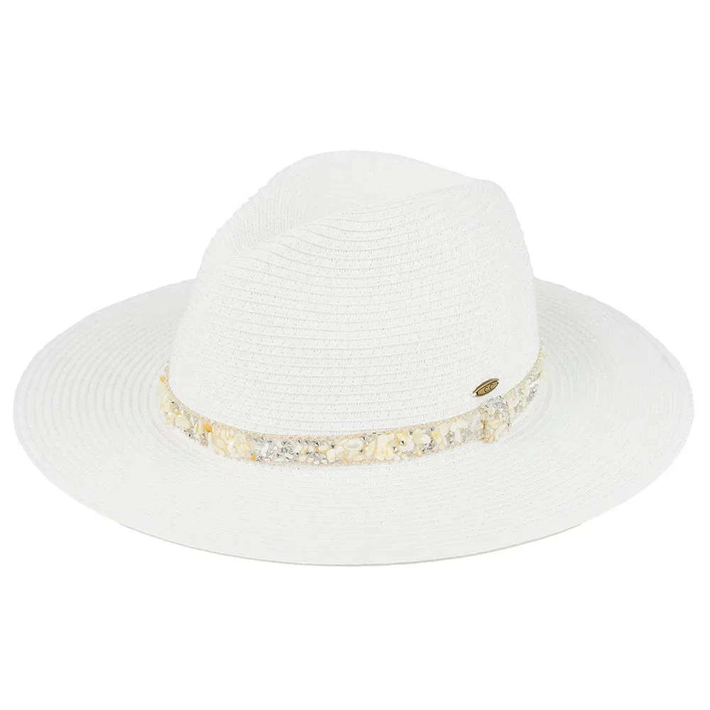 Gem Stone Straw Panama Hat