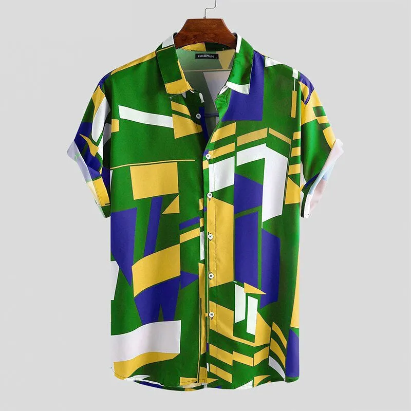 Geometric Summer Beach Shirt