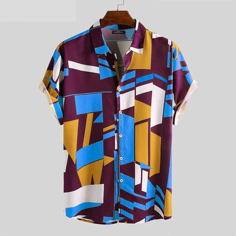 Geometric Summer Beach Shirt