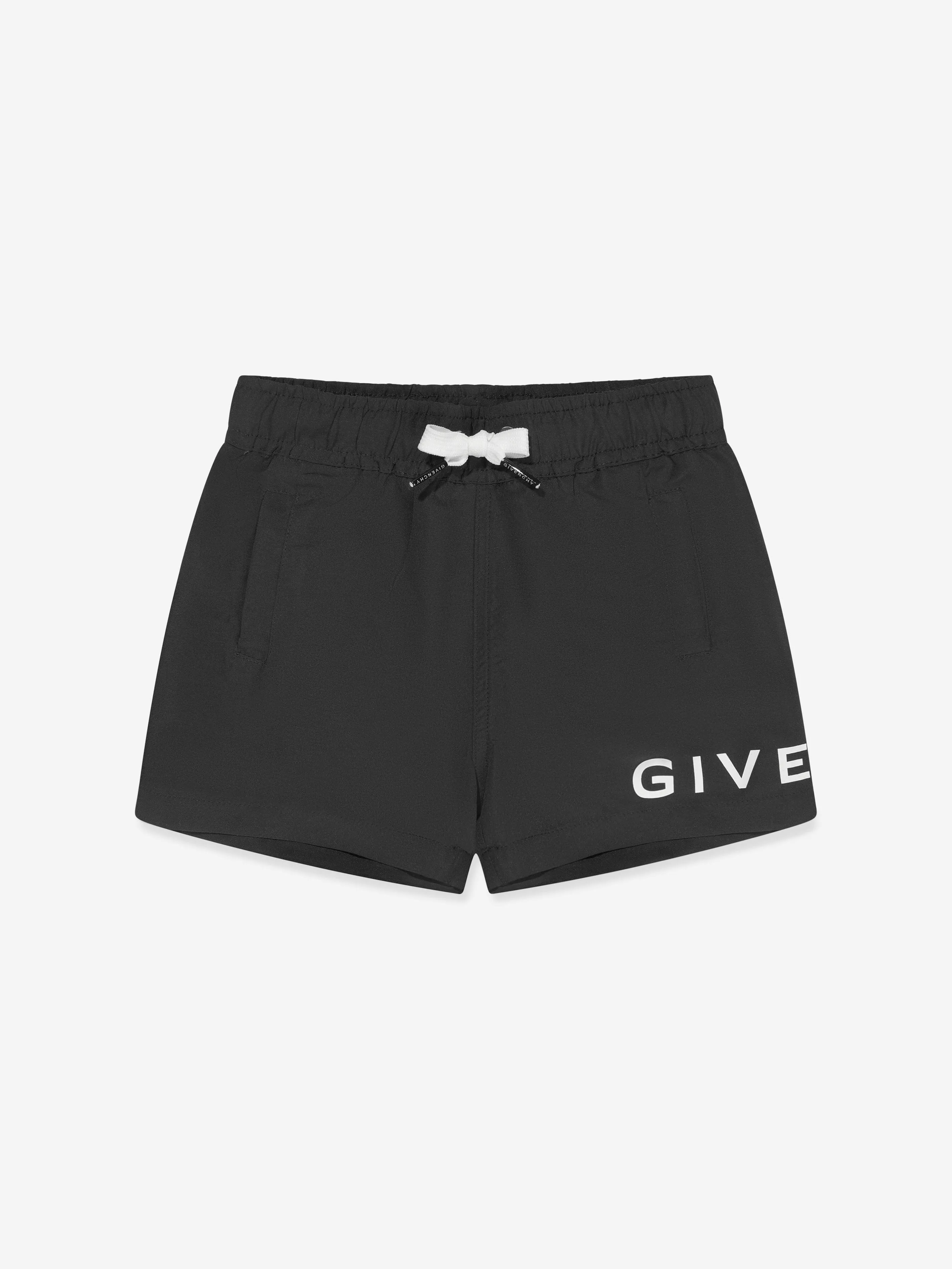 Givenchy Baby Boys Logo Swim Shorts in Black