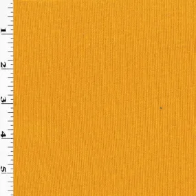 Golden Sun Yellow Tubular Solid Rib Knit Fabric