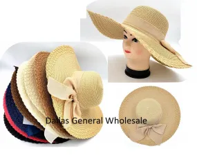 Ladies Wide Brim Floppy Straw Hats Wholesale