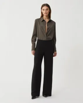 Lexi Trouser in Viscose Crepe, Black