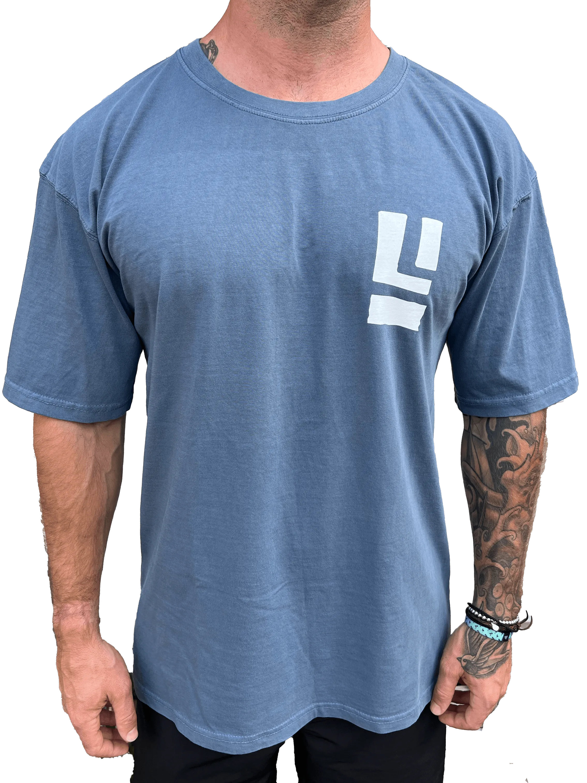 Long Island Beach Wave Tshirt (Slate Blue)