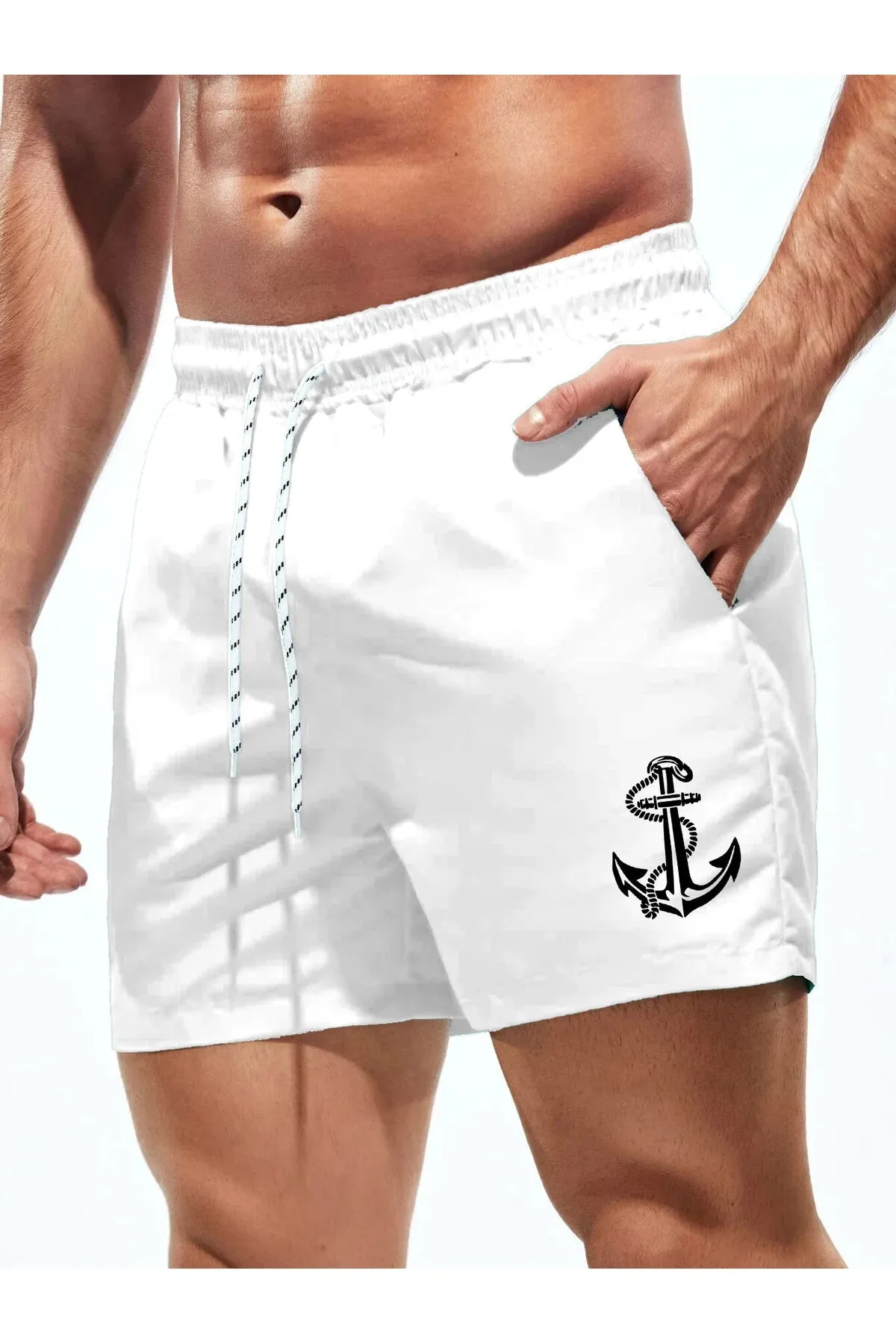 Meyasu Men's Printed Basic Swim Shorts