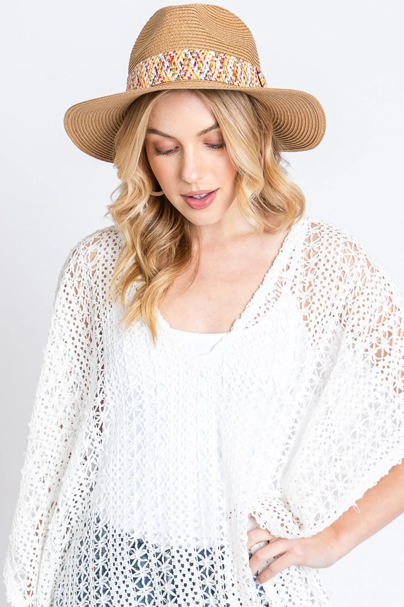 MH0146 Judy Multi Color Band Straw Hat