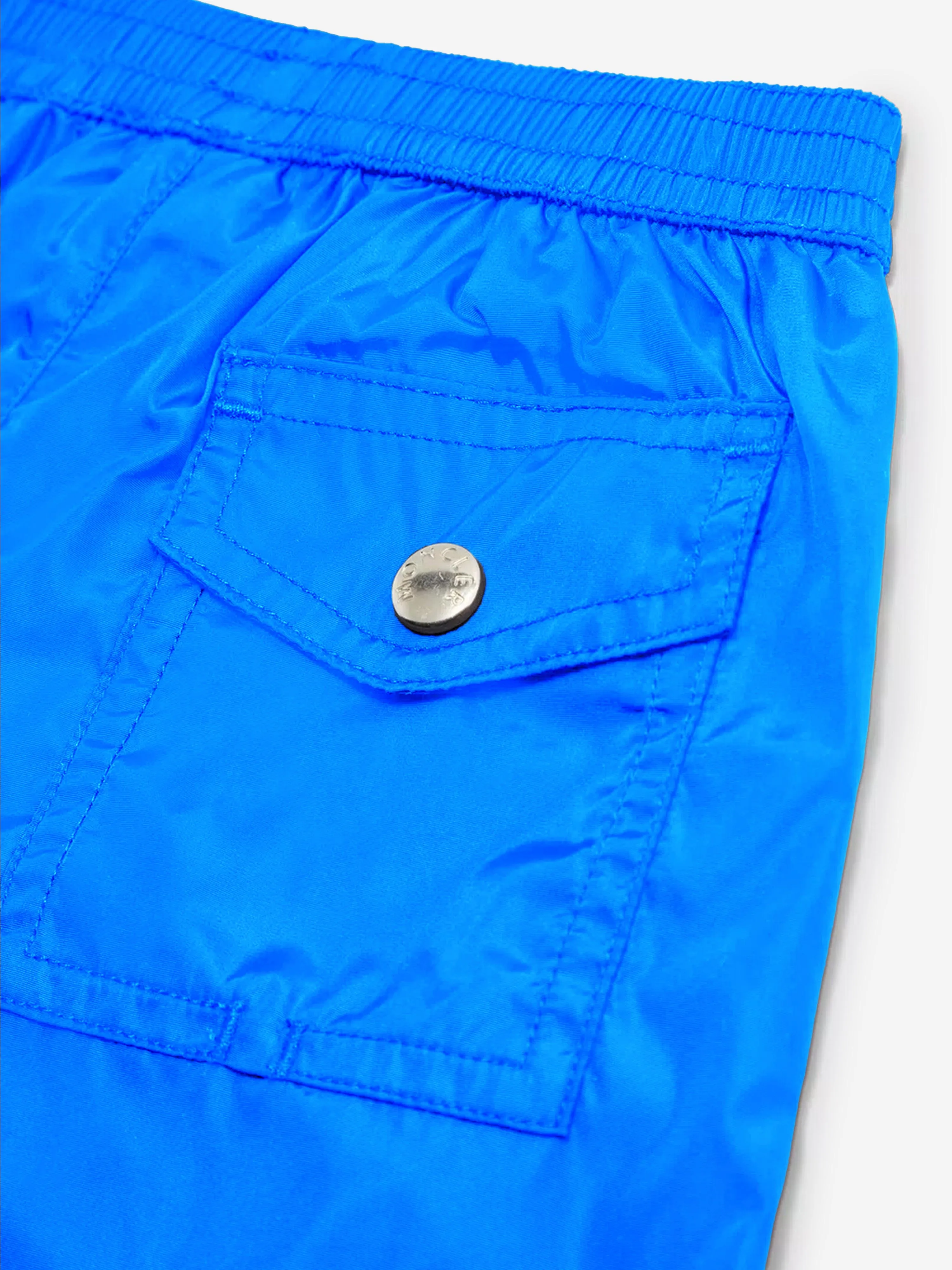 Moncler Enfant Boys Logo Swim Shorts in Blue