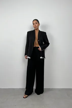 Pleated Wide Leg Trousers