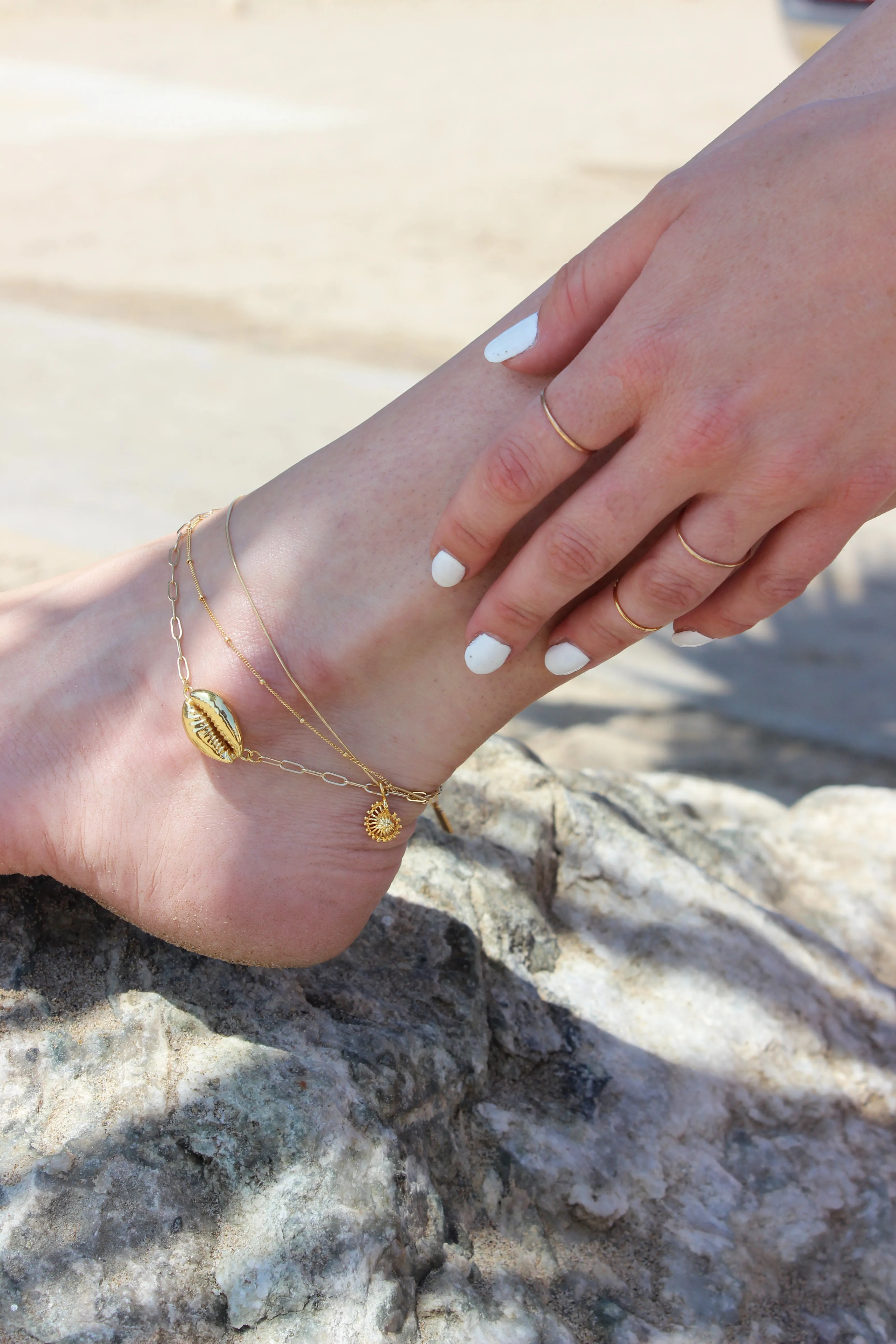 Preserve // Cowrie Shell Anklet, Silver or Gold, Quality Jewelry, Summer Anklets // BH-A002