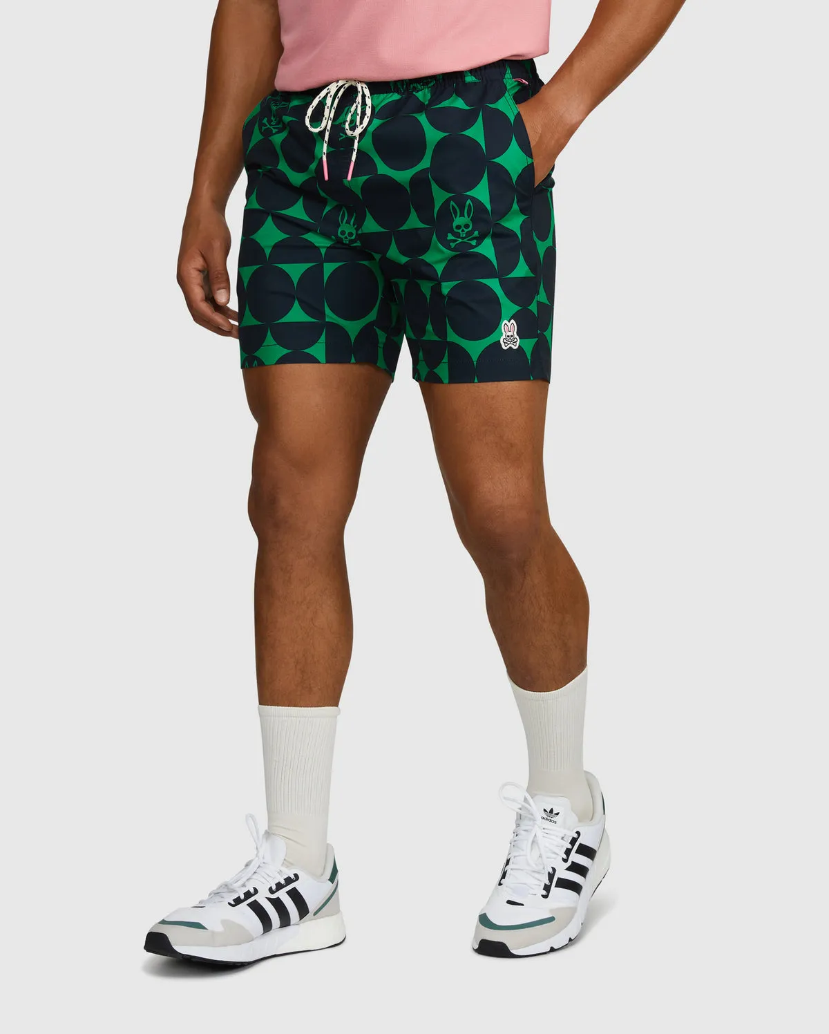 Psycho Bunny Mens Bennett Swim Trunks - Neon Jade