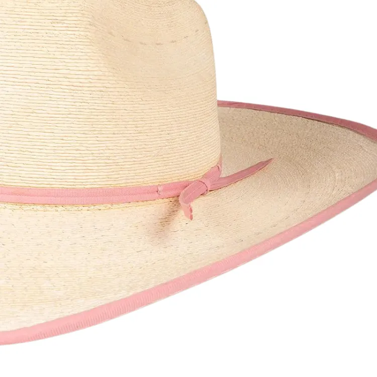 Ringers Western Sterling Straw Hat - Natural/Pink